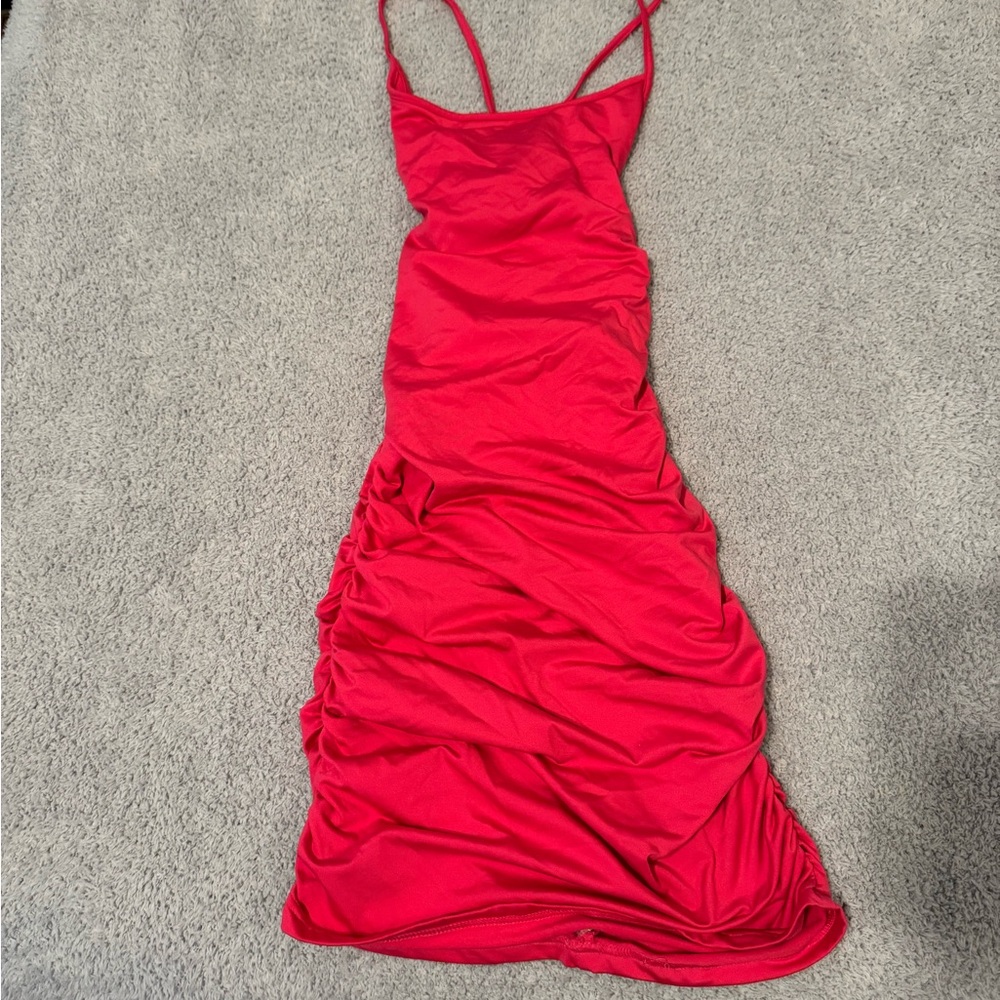 Amazon Vibrant Red Midi Dress